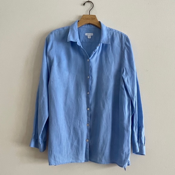 J. Jill Tops - J. Jill Blue Linen Shirt